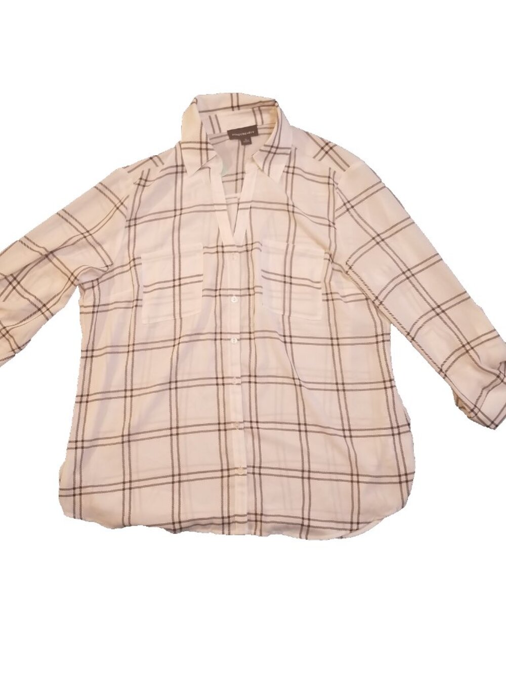 Fortune + Ivy Women's Blouse XL Christelle Button Shirt L/S Blouse Top NWT